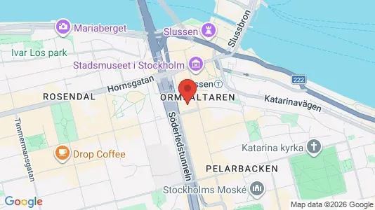 Kontorslokaler att hyra i Södermalm - kort over placeringen