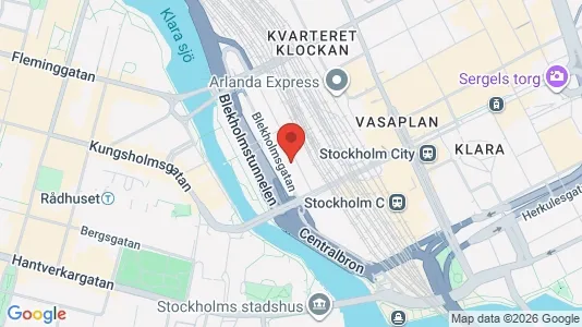 Kontorslokaler att hyra i Stockholm Innerstad - kort over placeringen