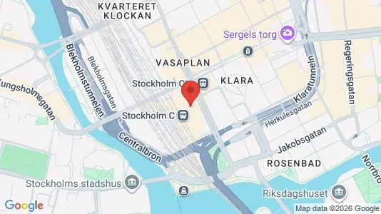 Kontorslokaler att hyra i Stockholm Innerstad - kort over placeringen