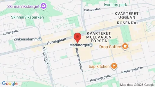 Kontorslokaler att hyra i Södermalm - kort over placeringen