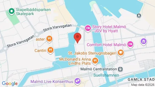 Kontorslokaler att hyra i Malmö Centrum - kort over placeringen