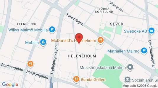 Kontorslokaler att hyra i Malmö Centrum - kort over placeringen