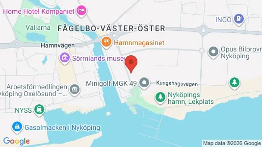Kontorslokaler att hyra i Nyköping - kort over placeringen