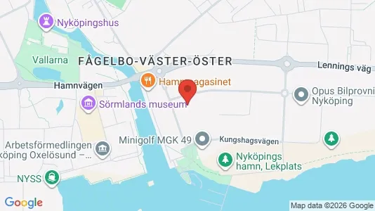 Kontorslokaler att hyra i Nyköping - kort over placeringen
