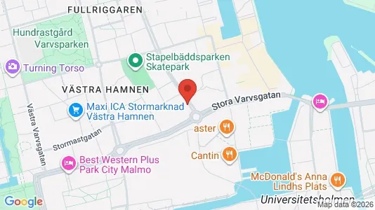 Kontorslokaler att hyra i Malmö Centrum - kort over placeringen