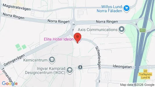 Kontorslokaler att hyra i Lund - kort over placeringen