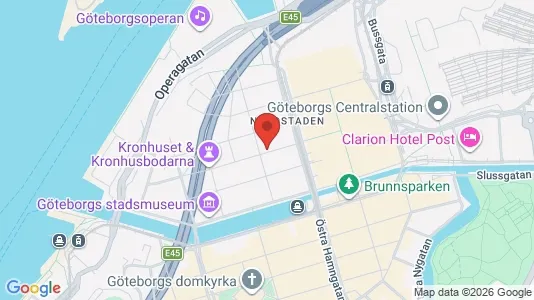 Kontorslokaler att hyra i Göteborg Centrum - kort over placeringen