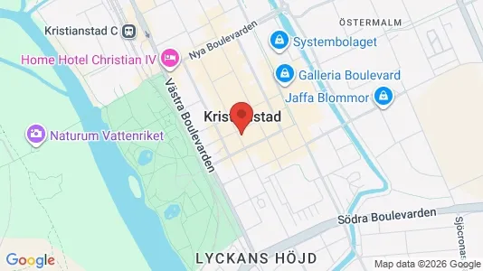 Affärslokaler att hyra i Kristianstad - kort over placeringen