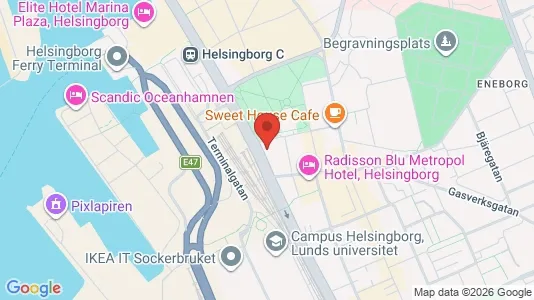 Kontorslokaler att hyra i Helsingborg - kort over placeringen