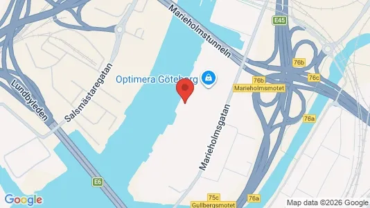 Lagerlokaler att hyra i Göteborg Östra - kort over placeringen