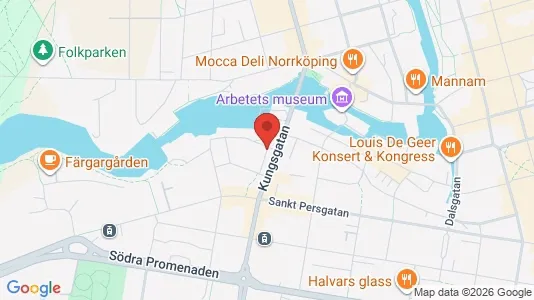 Kontorslokaler att hyra i Norrköping - kort over placeringen