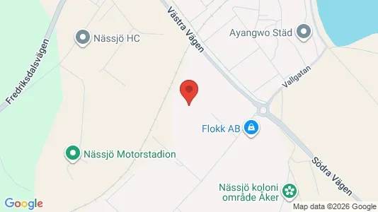 Lagerlokaler att hyra i Nässjö - kort over placeringen