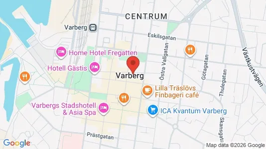 Kontorslokaler att hyra i Varberg - kort over placeringen