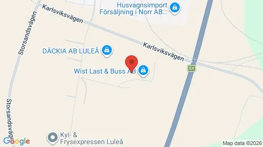 Industrilokaler att hyra i Luleå - Bild från Google Street View