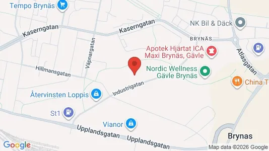 Industrilokaler att hyra i Gävle - Bild från Google Street View