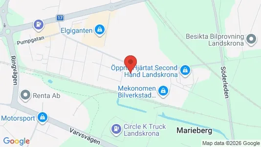 Kontorslokaler att hyra i Landskrona - Bild från Google Street View