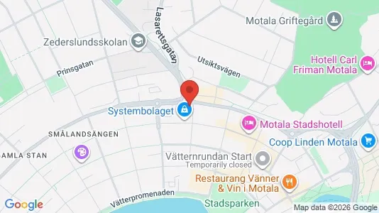 Affärslokaler att hyra i Motala - kort over placeringen