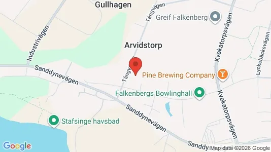 Industrilokaler att hyra i Falkenberg - kort over placeringen