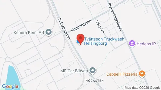 Lagerlokaler att hyra i Helsingborg - kort over placeringen