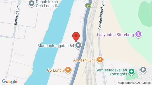 Lagerlokaler att hyra i Göteborg Östra - kort over placeringen