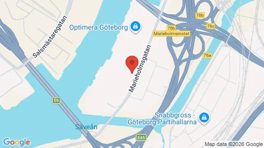 Kontorslokaler att hyra i Göteborg Östra - kort over placeringen