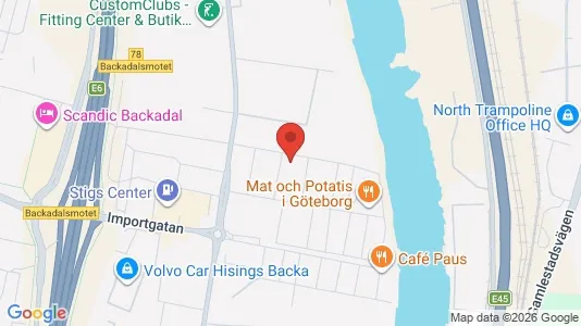 Lagerlokaler att hyra i Göteborg Östra - kort over placeringen