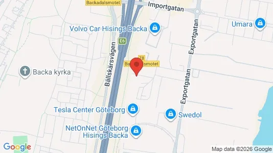 Kontorslokaler att hyra i Norra hisingen - kort over placeringen