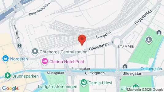 Kontorslokaler att hyra i Göteborg Centrum - kort over placeringen
