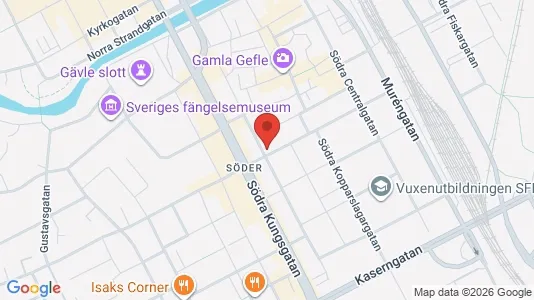 Affärslokaler att hyra i Gävle - kort over placeringen