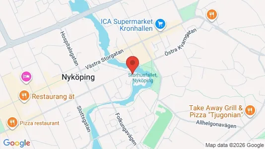 Kontorslokaler att hyra i Nyköping - kort over placeringen