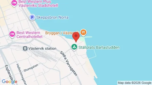 Kontorslokaler att hyra i Västervik - kort over placeringen