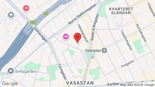 Kontorslokaler att hyra i Vasastan - kort over placeringen