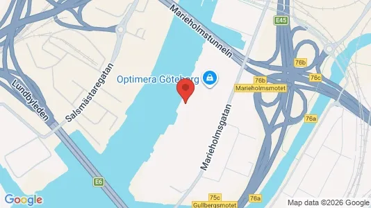 Lagerlokaler att hyra i Göteborg Östra - kort over placeringen