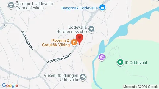 Kontorslokaler att hyra i Uddevalla - kort over placeringen