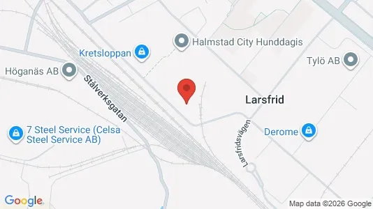Kontorslokaler att hyra i Halmstad - kort over placeringen