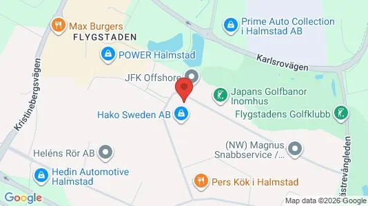 Kontorslokaler att hyra i Halmstad - kort over placeringen