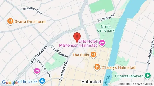 Kontorslokaler att hyra i Halmstad - kort over placeringen