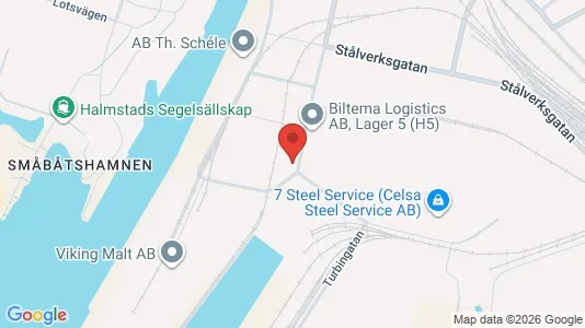 Kontorslokaler att hyra i Halmstad - kort over placeringen
