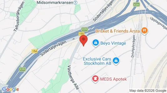 Lagerlokaler att hyra i Söderort - kort over placeringen