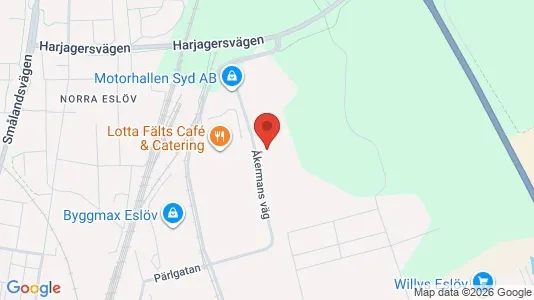 Industrilokaler att hyra i Eslöv - kort over placeringen