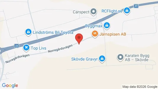 Affärslokaler att hyra i Skövde - Bild från Google Street View