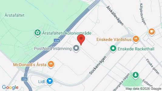 Affärslokaler att hyra i Hammarbyhamnen - kort over placeringen