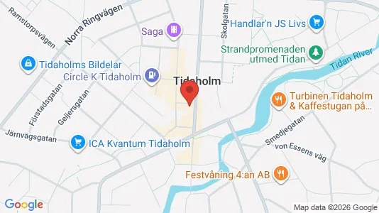 Affärslokaler att hyra i Tidaholm - Bild från Google Street View