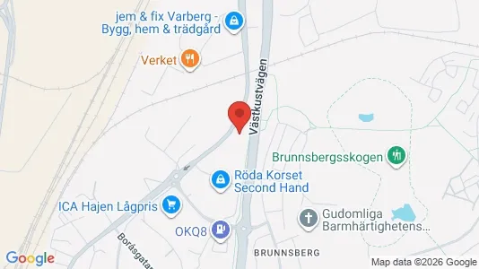 Affärslokaler att hyra i Varberg - Bild från Google Street View