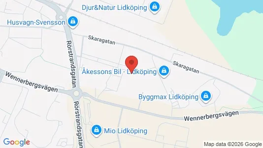 Affärslokaler att hyra i Lidköping - Bild från Google Street View