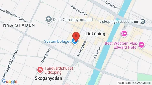 Affärslokaler att hyra i Lidköping - Bild från Google Street View