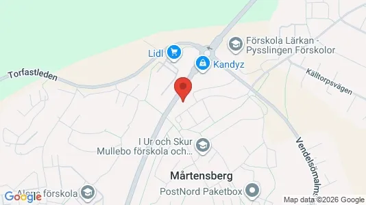 Affärslokaler att hyra i Haninge - kort over placeringen