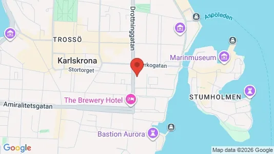 Affärslokaler att hyra i Karlskrona - Bild från Google Street View