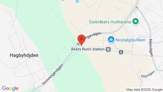 Affärslokaler att hyra i Österåker - kort over placeringen