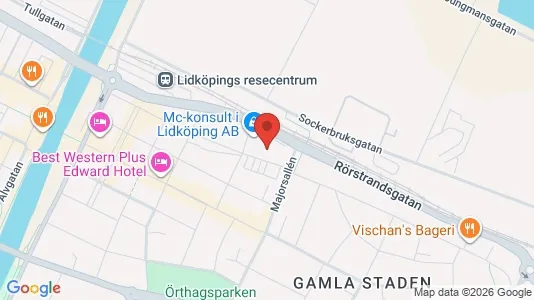 Affärslokaler att hyra i Lidköping - Bild från Google Street View